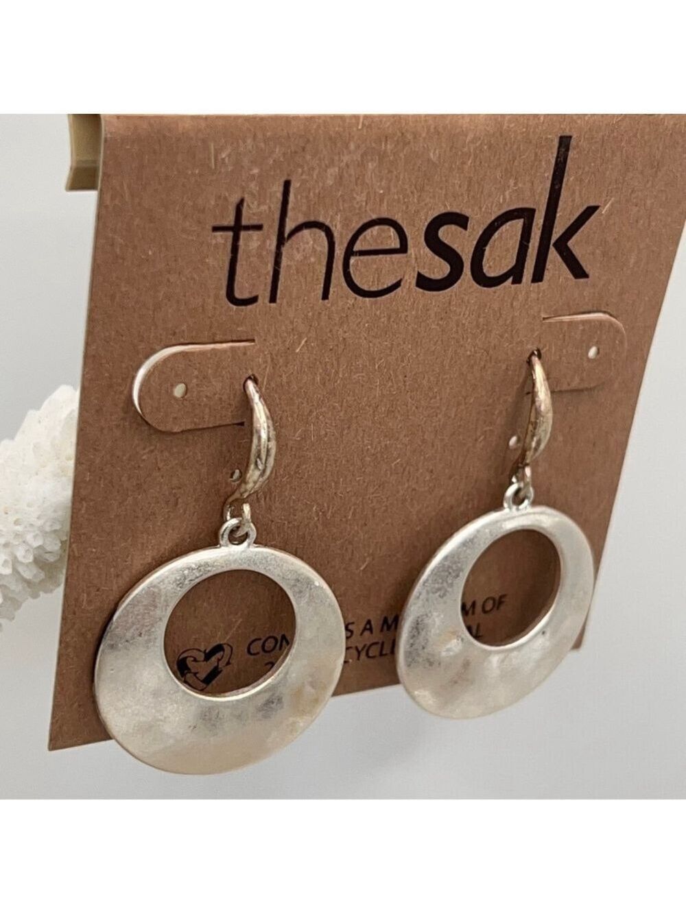 SAK Antique Silver Look Dangle Earrings